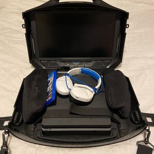 PS4, Gaems case, Controller, Headset, etc